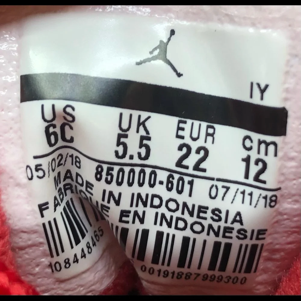 Nike Air Jordan 12 XII Retro TD Bulls Gym Red 850000-601 Shoes Toddler Size 10C - Picture 9 of 10